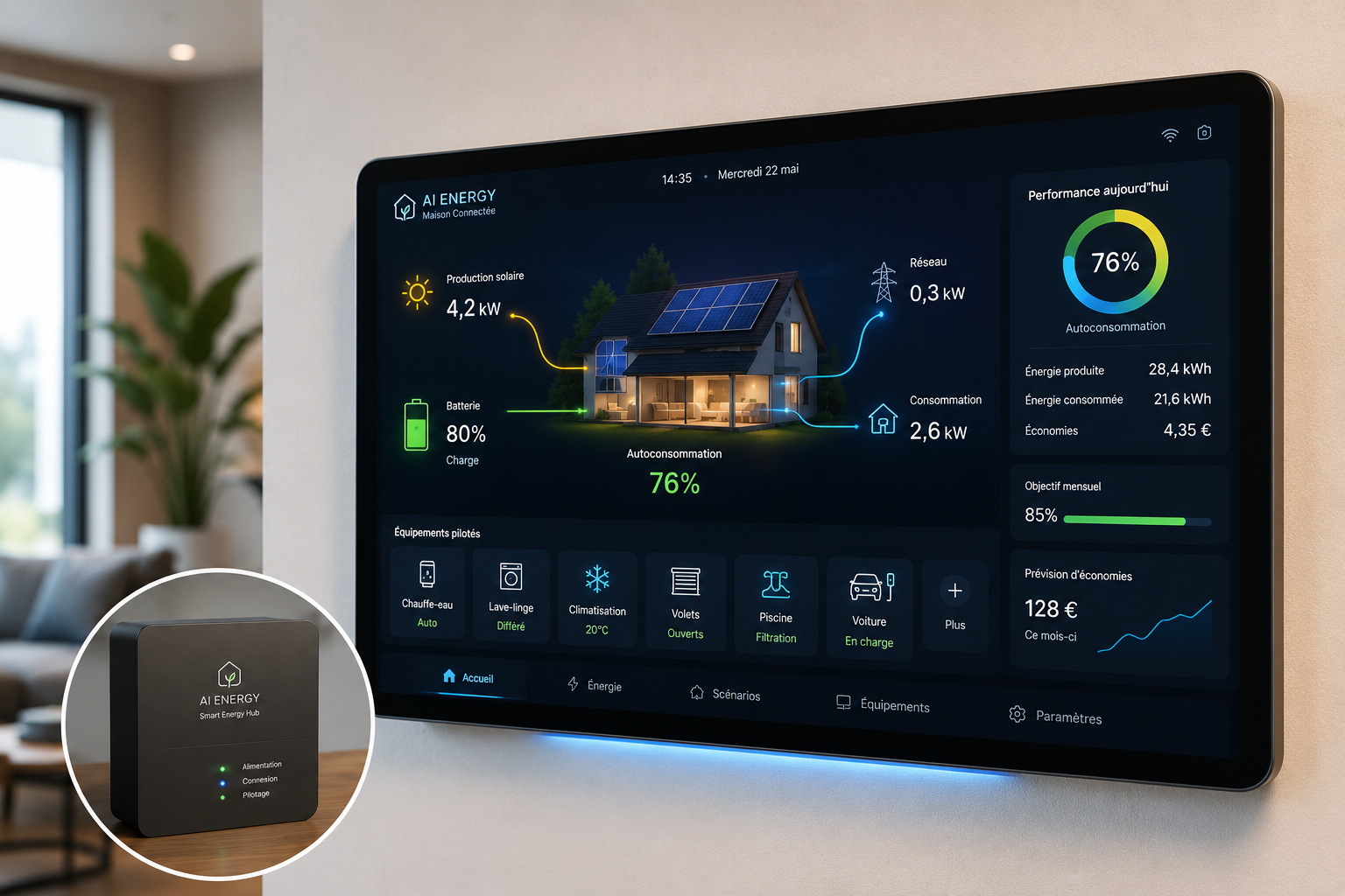 Boîtier intelligent de gestion énergétique