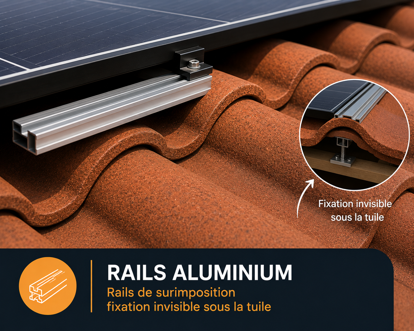 Rails aluminium de surimposition